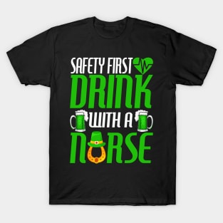 safety first drink with a norse T-Shirt